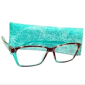 Artwear Sophisticate 52MM Teal Readers +1.00